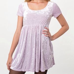 American Apparel Velvet Babydoll Dress